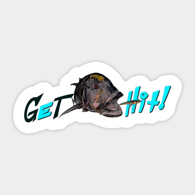 Get hit 2 Sticker by Art by Paul